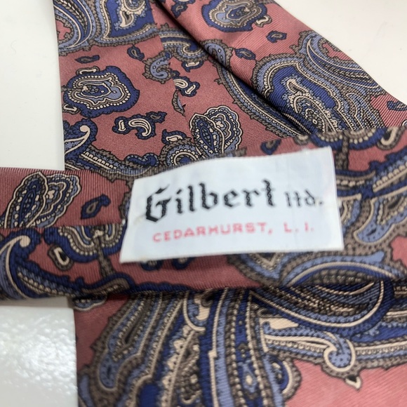 Gilbert LTD Silk Union Made Paisley Tie - Picture 3 of 7